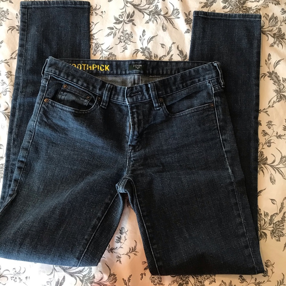 J Crew Matchstick straight skinny jeans dark wash